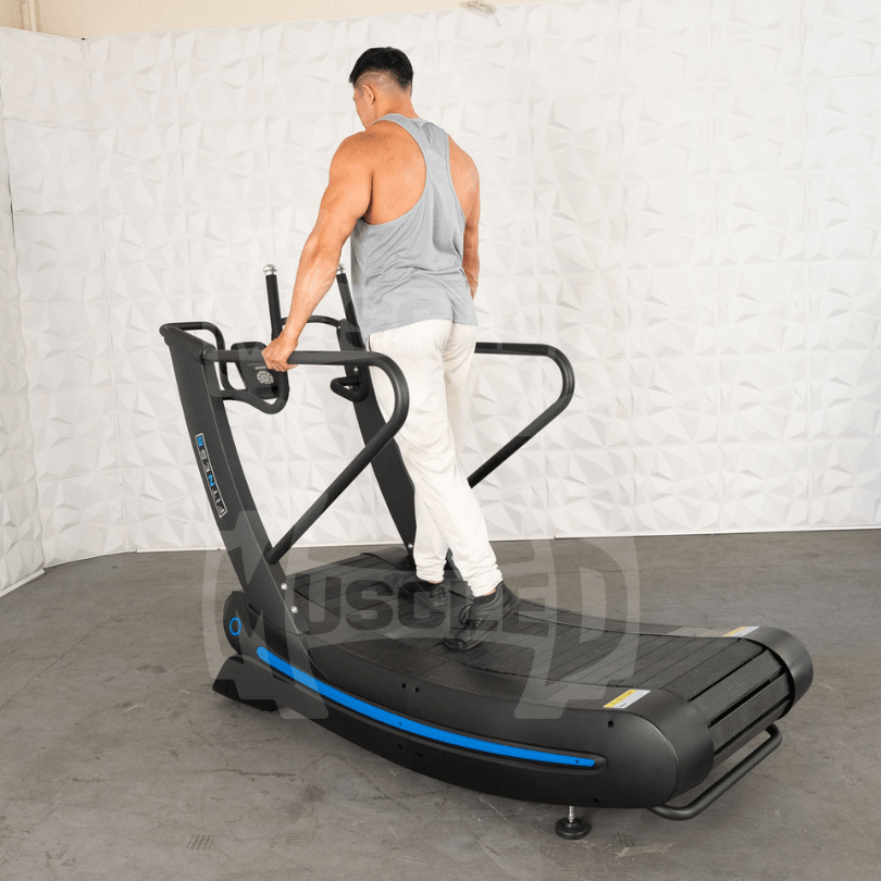 Muscle D Fitness PowerCurve Treadmill – Self-Powered Curved Treadmill with Adjustable Resistance