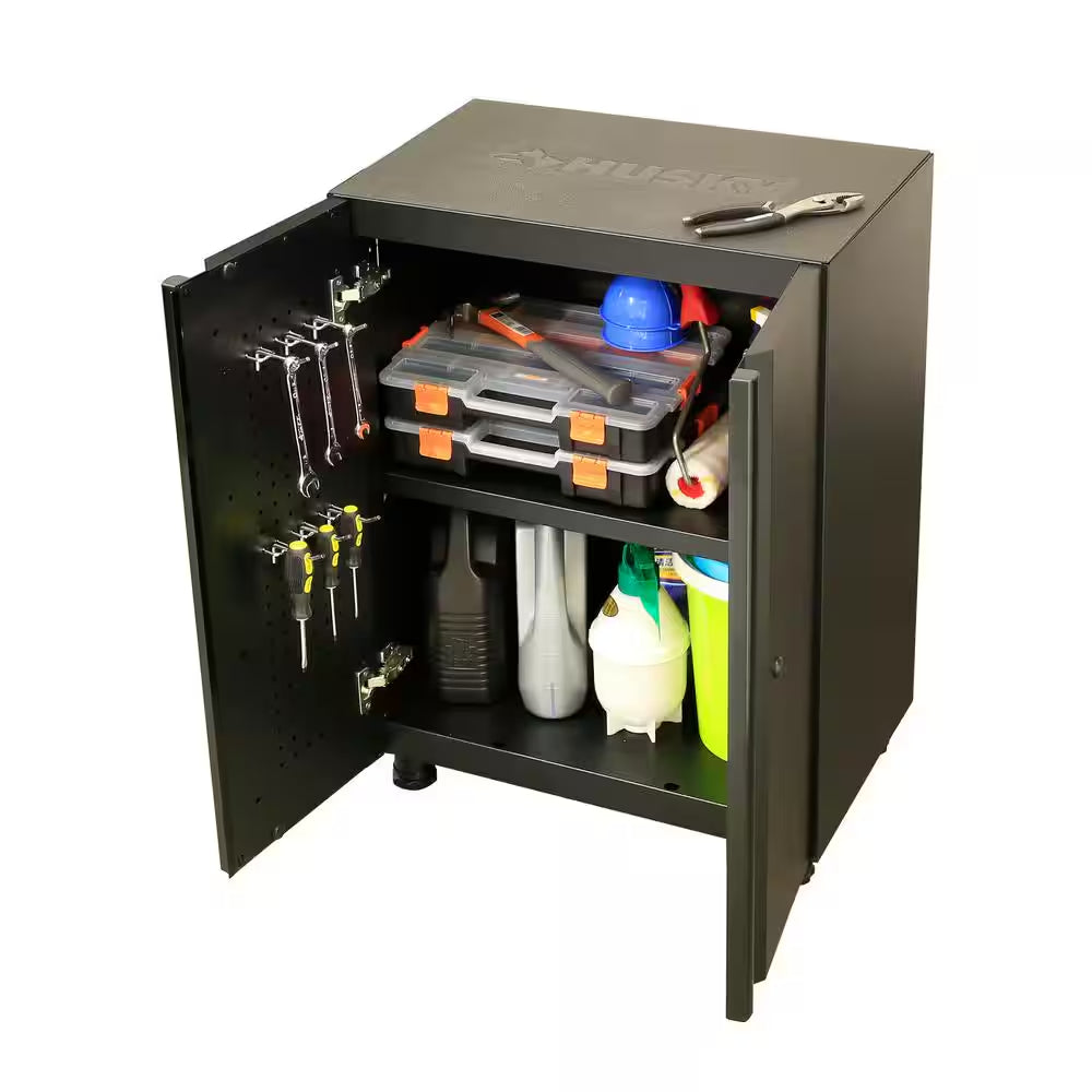 6-Piece Regular Duty Welded Steel Garage Storage System in Black (109 In. W X 75 In. H X 19.6 In. D)