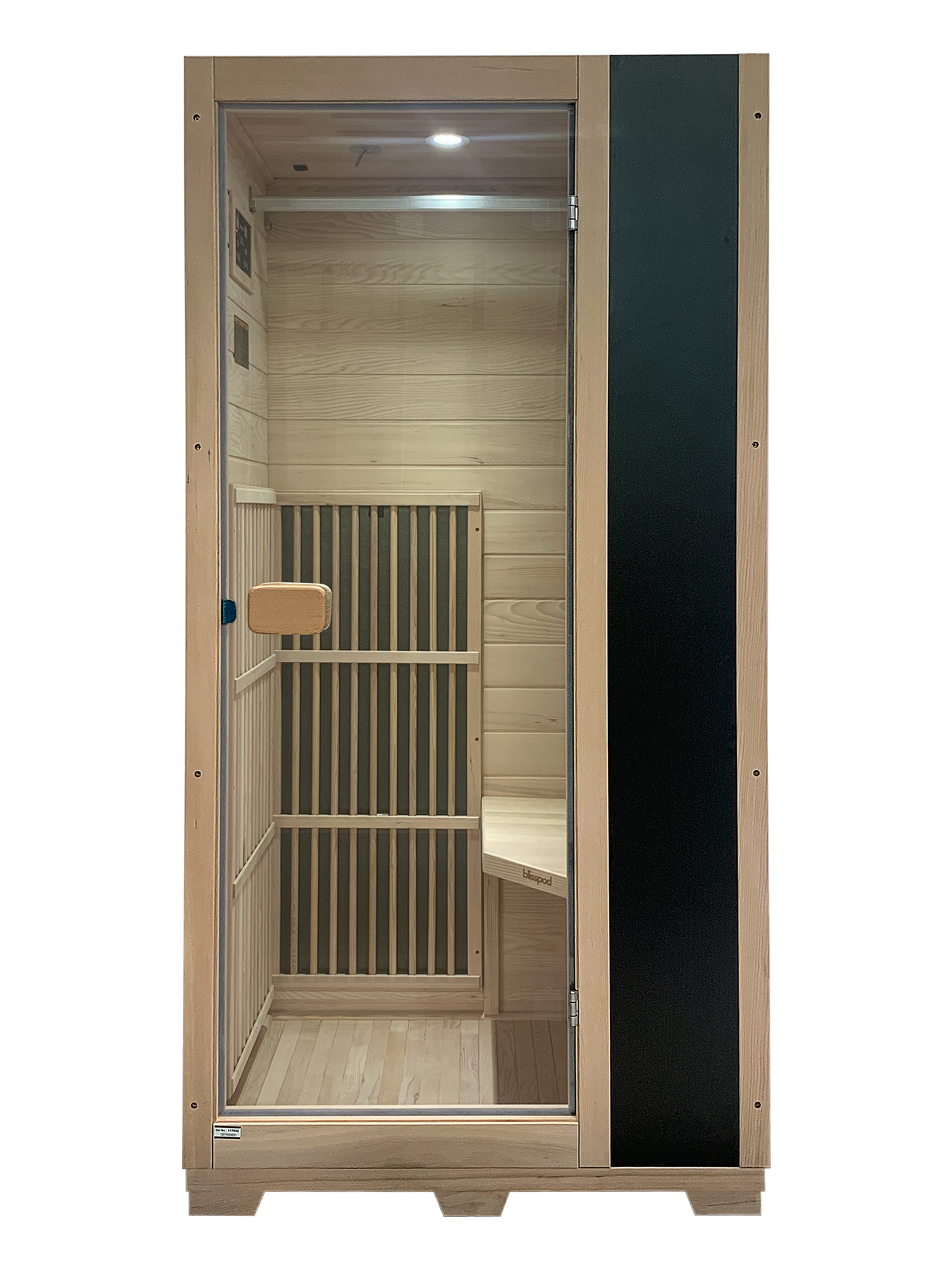 Blisspod Vienna Series 1-Person Far Infrared Sauna | Compact Canadian Hemlock Indoor Sauna