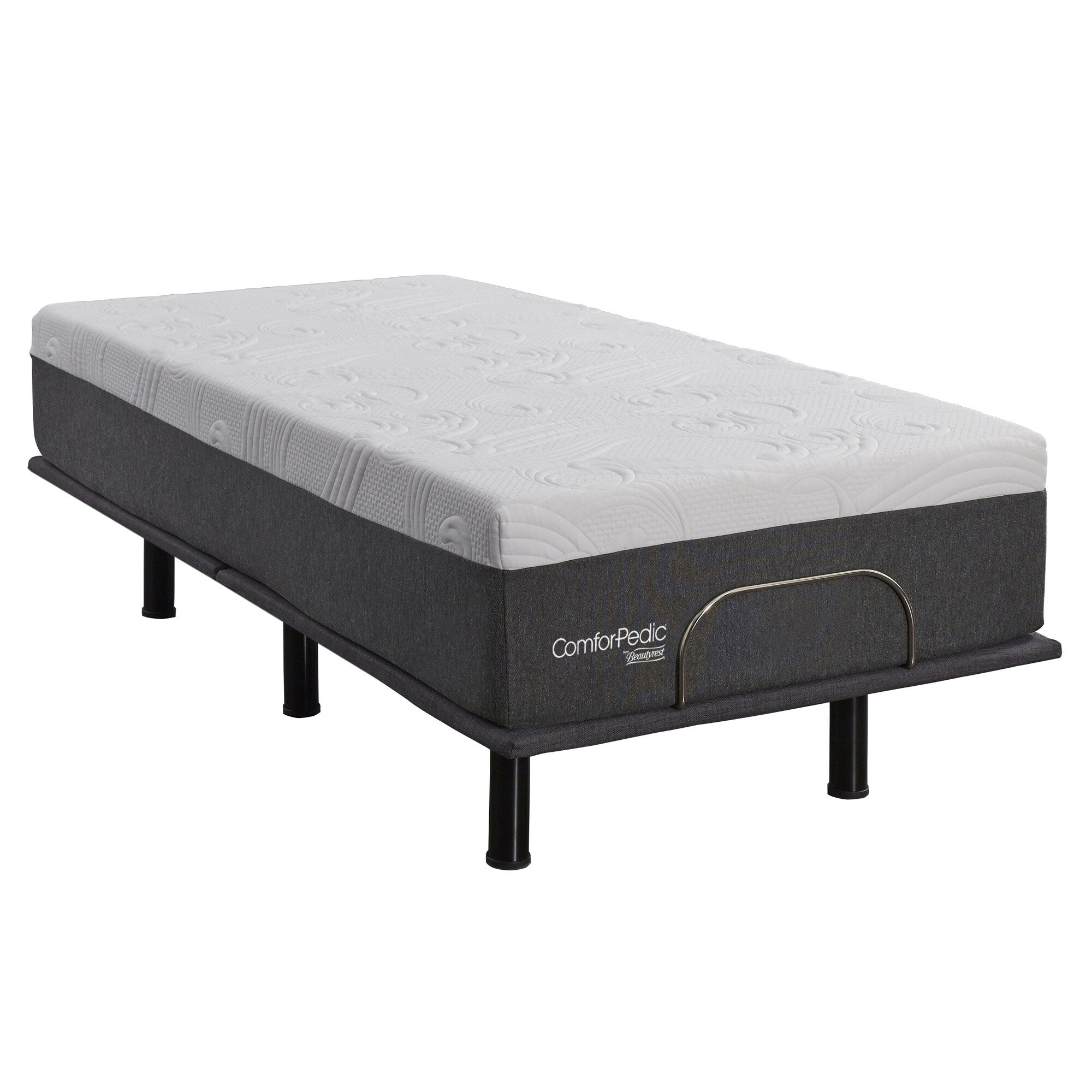 Comforpedic from 12-Inch Nrgel Mattress and Adjustable Bed Set