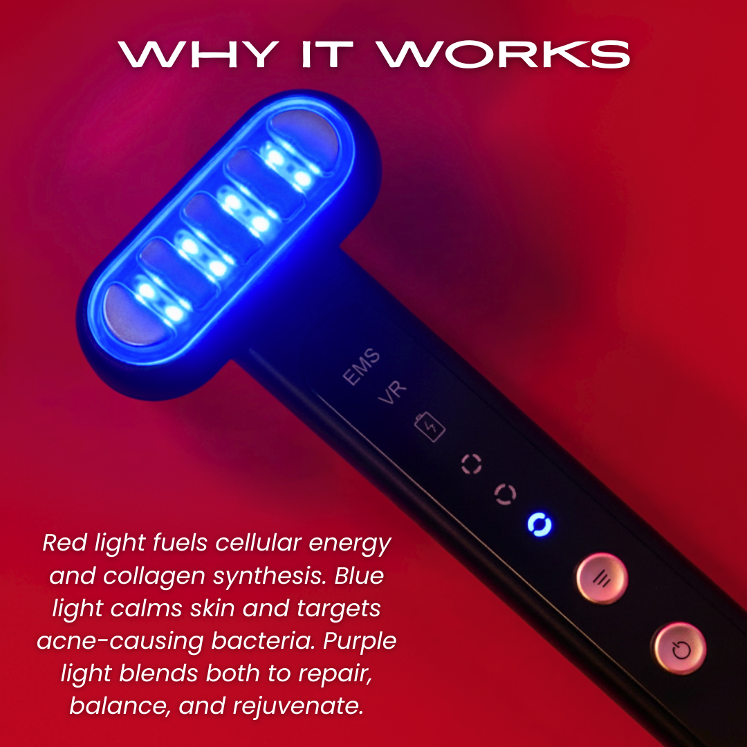 TheraSculpt Facial Sculpting Device – Red Light, EMS & Lymphatic Therapy Tool for Skin Tightening & Glow