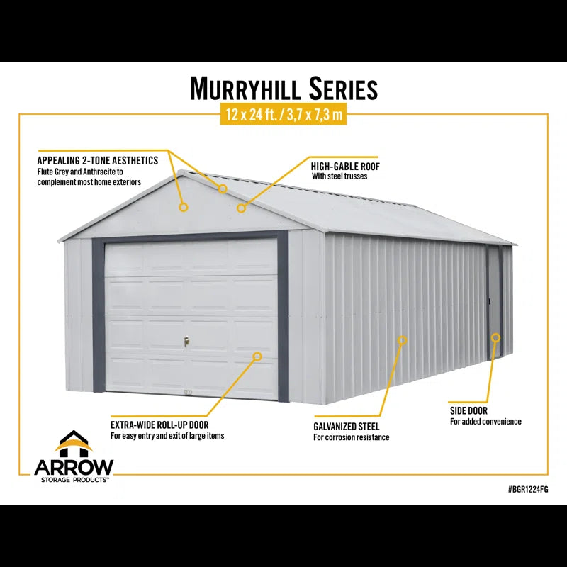 Murryhill 12 X 24 Garage, Steel Storage Building