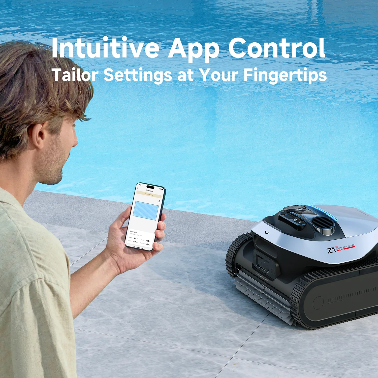 Dreame Z1 Robotic Pool Cleaner – Smart Pool Vacuum with 8000 GPH Suction & PoolSense™ Technology