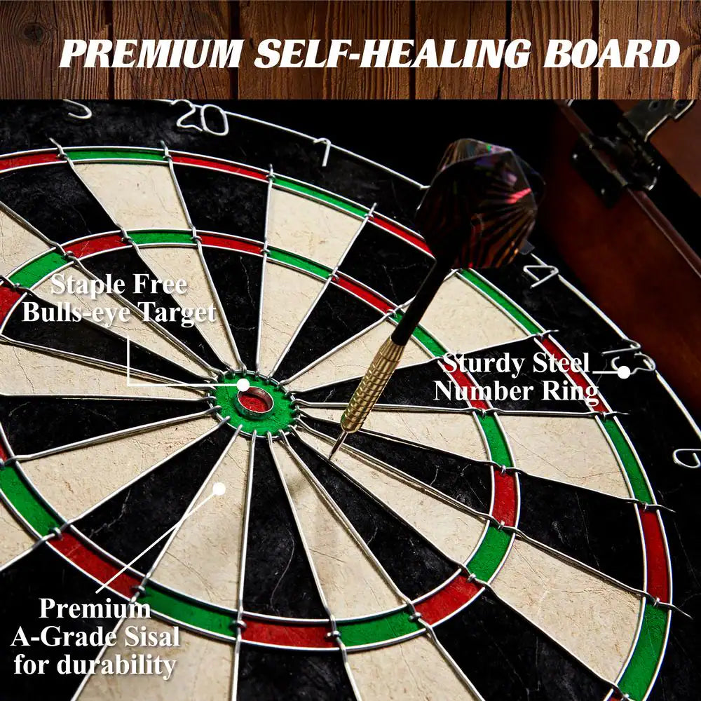 Chatham Bristle Dart Board and Cabinet Set