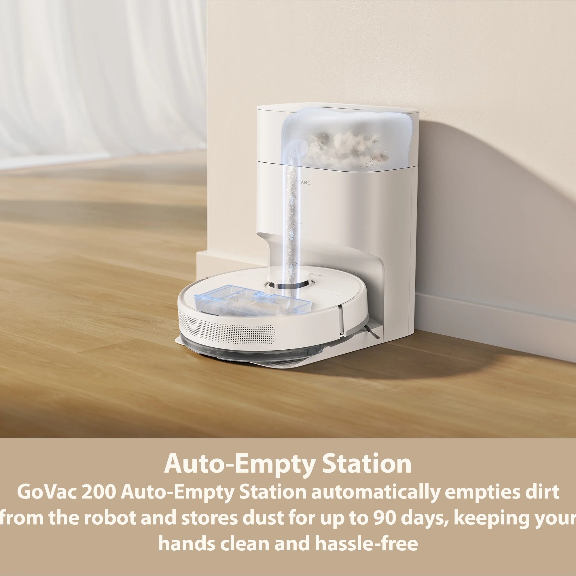 Govac 200 Robot Vacuum and Mop with 13000Pa Suction, Auto-Empty, 300 Min Runtime