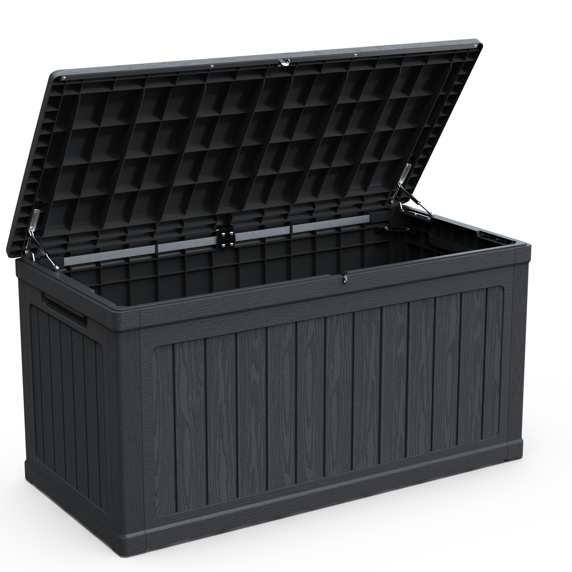 Large Outdoor Storage Deck Box – Waterproof Resin Patio Storage Box with Lockable Lid - 230 Gallon