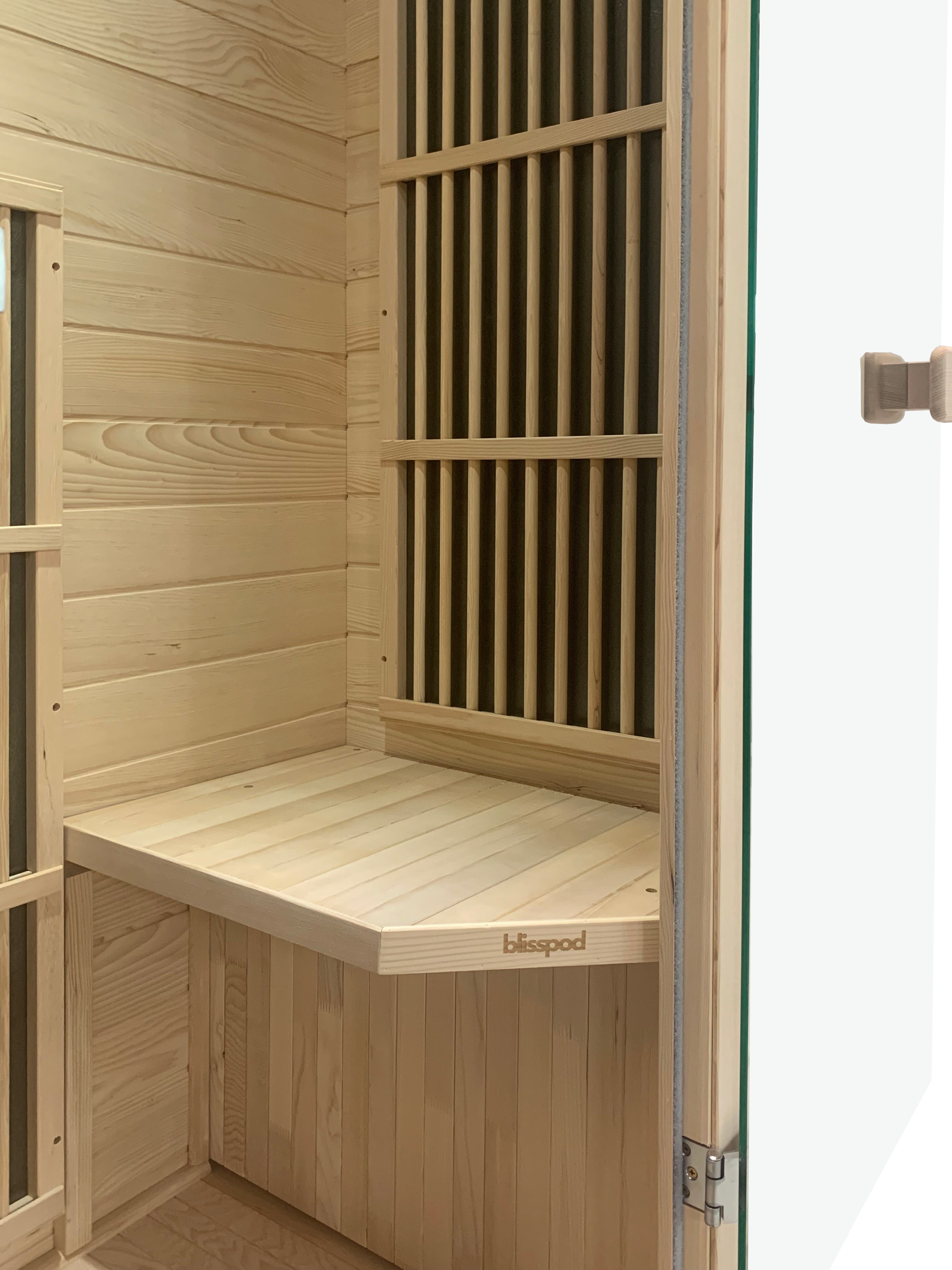 Blisspod Vienna Series 1-Person Far Infrared Sauna | Compact Canadian Hemlock Indoor Sauna