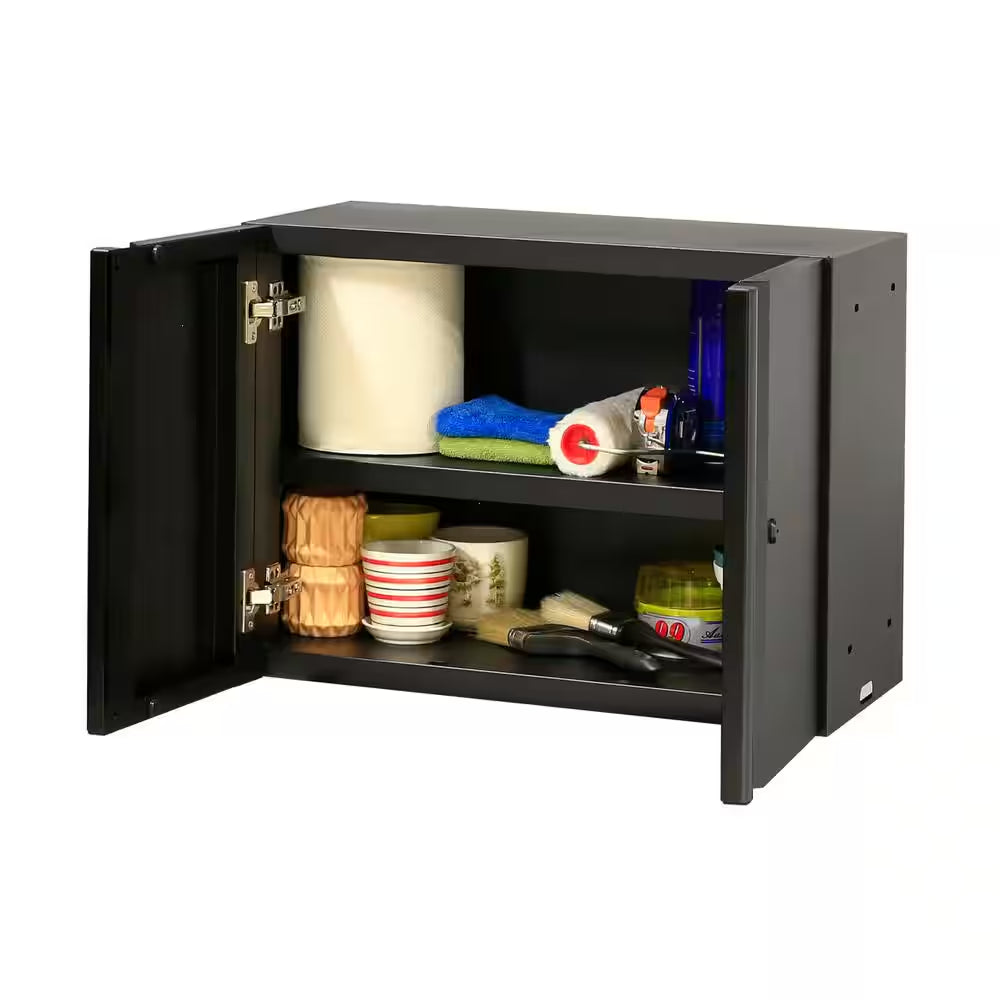10-Piece Regular Duty Welded Steel Garage Storage System in Black (163.5 In. W X 75 In. H X 19.6 In. D)