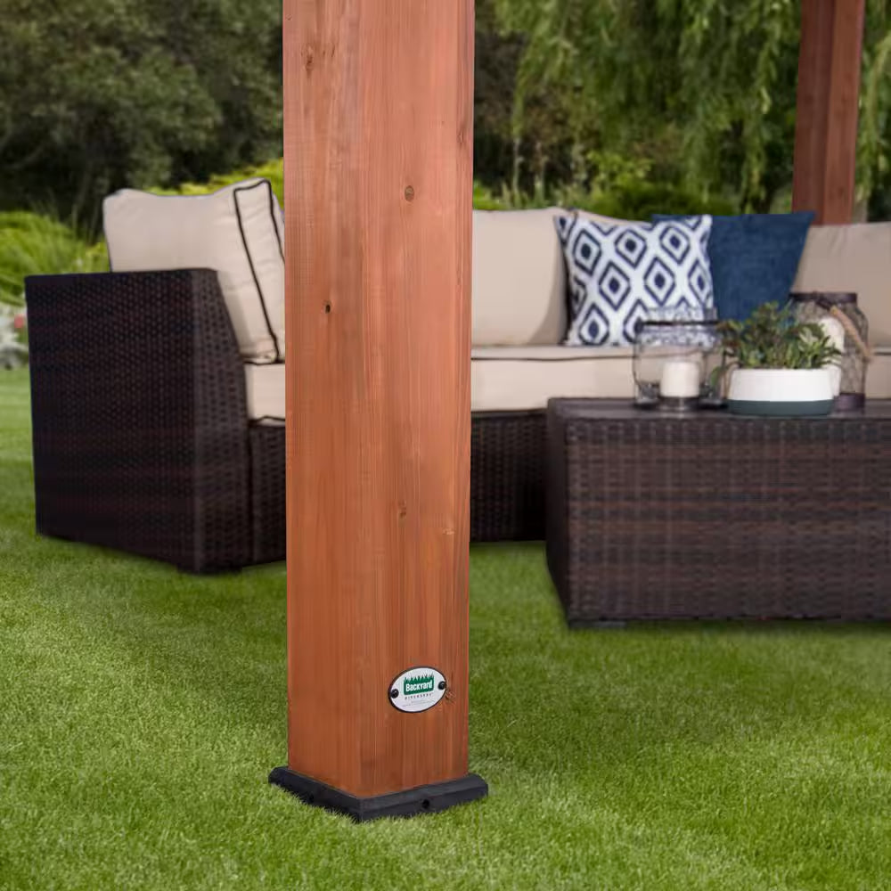 10 Ft. X 10 Ft. Traditional All Cedar Wood Outdoor Patio Pergola Shade Structure