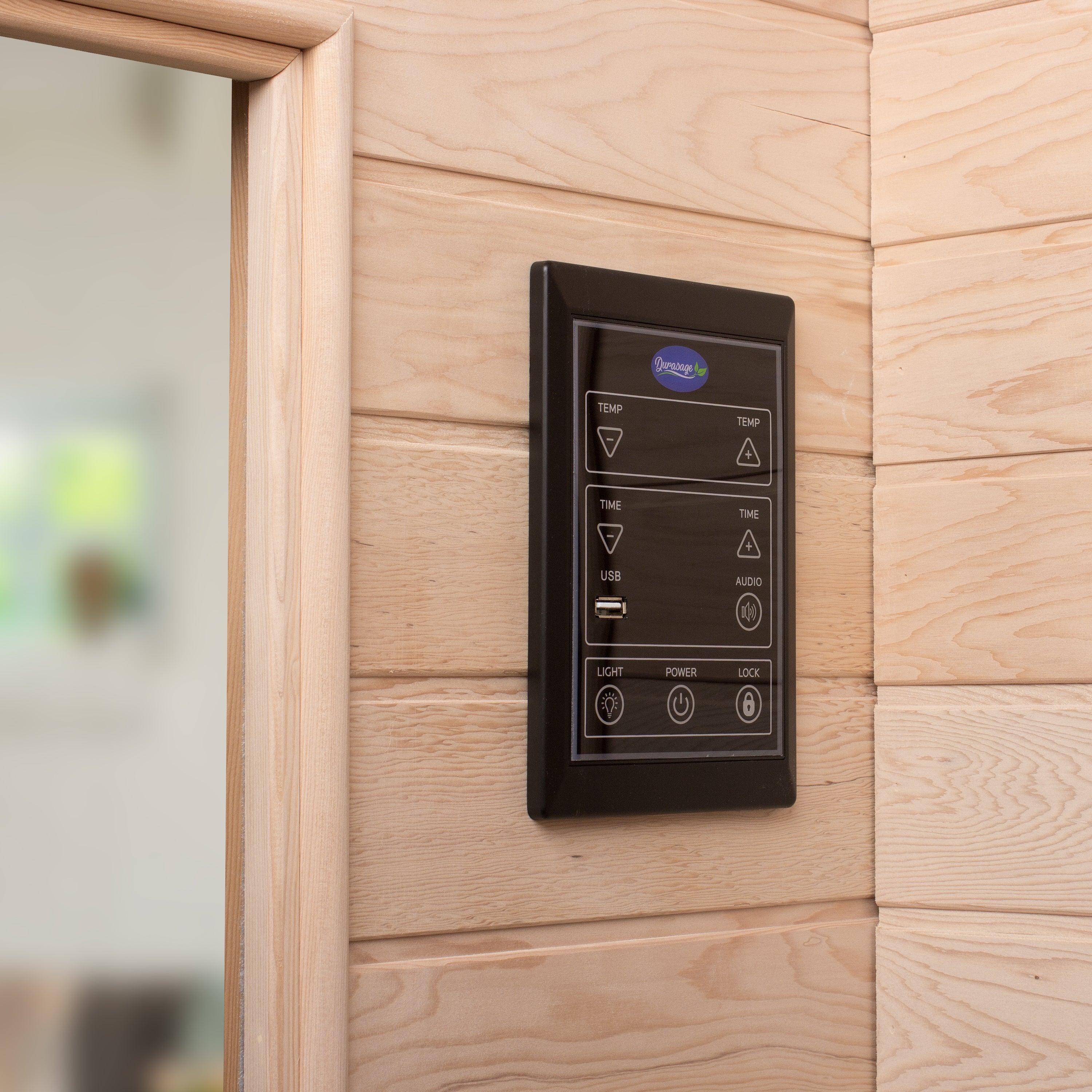 Far Infrared Sauna 2-Person | Canadian Hemlock Indoor Sauna with 6 Carbon Heaters & Premium Audio System | 1700 Watts