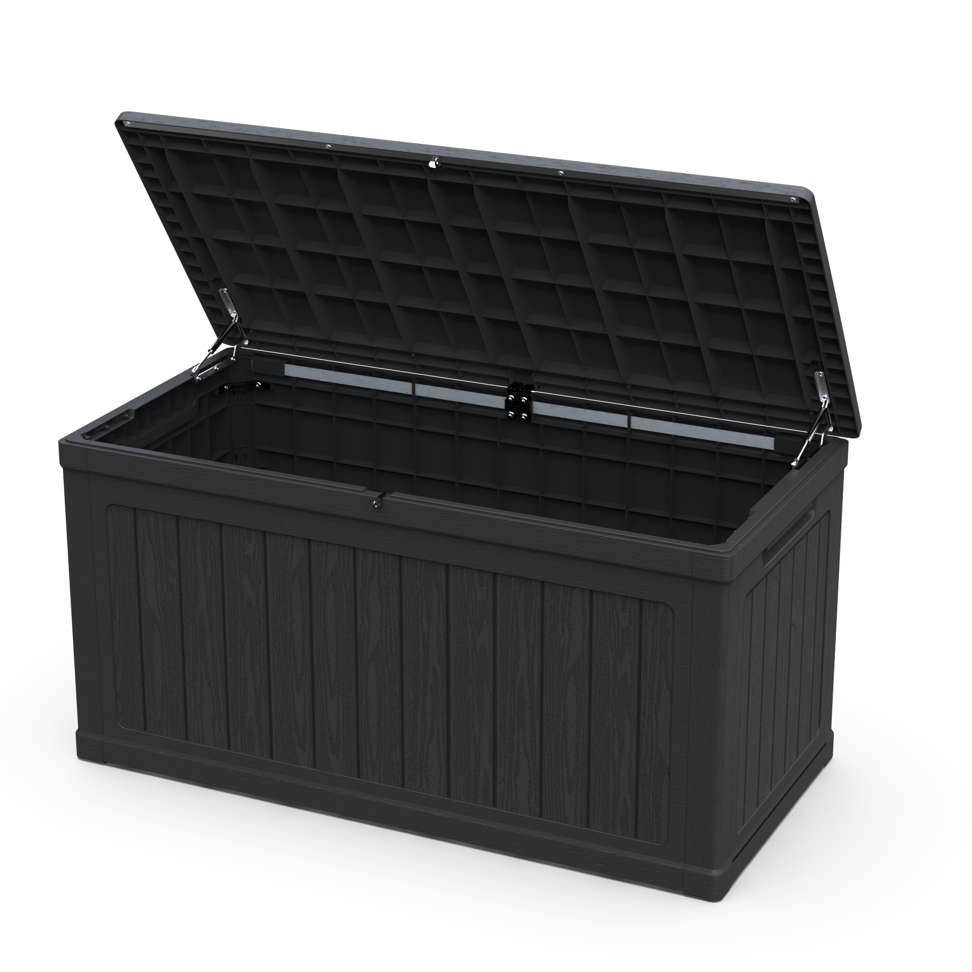 Large Outdoor Storage Deck Box – Waterproof Resin Patio Storage Box with Lockable Lid - 230 Gallon