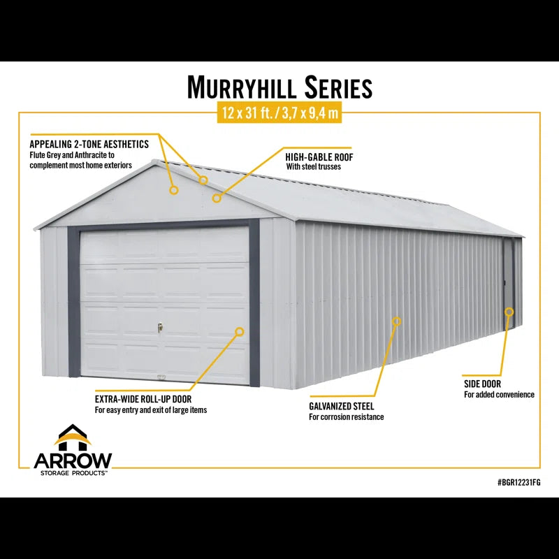 Murryhill 12 X 31 Garage, Steel Storage Building