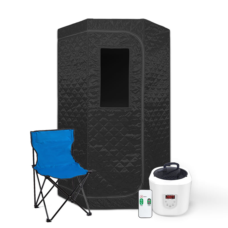 Blisspod Portable Pentagon Steam Sauna | Foldable Steam Sauna Tent with 1600W Steamer & Remote Control