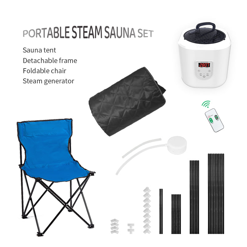 Blisspod Portable Pentagon Steam Sauna | Foldable Steam Sauna Tent with 1600W Steamer & Remote Control