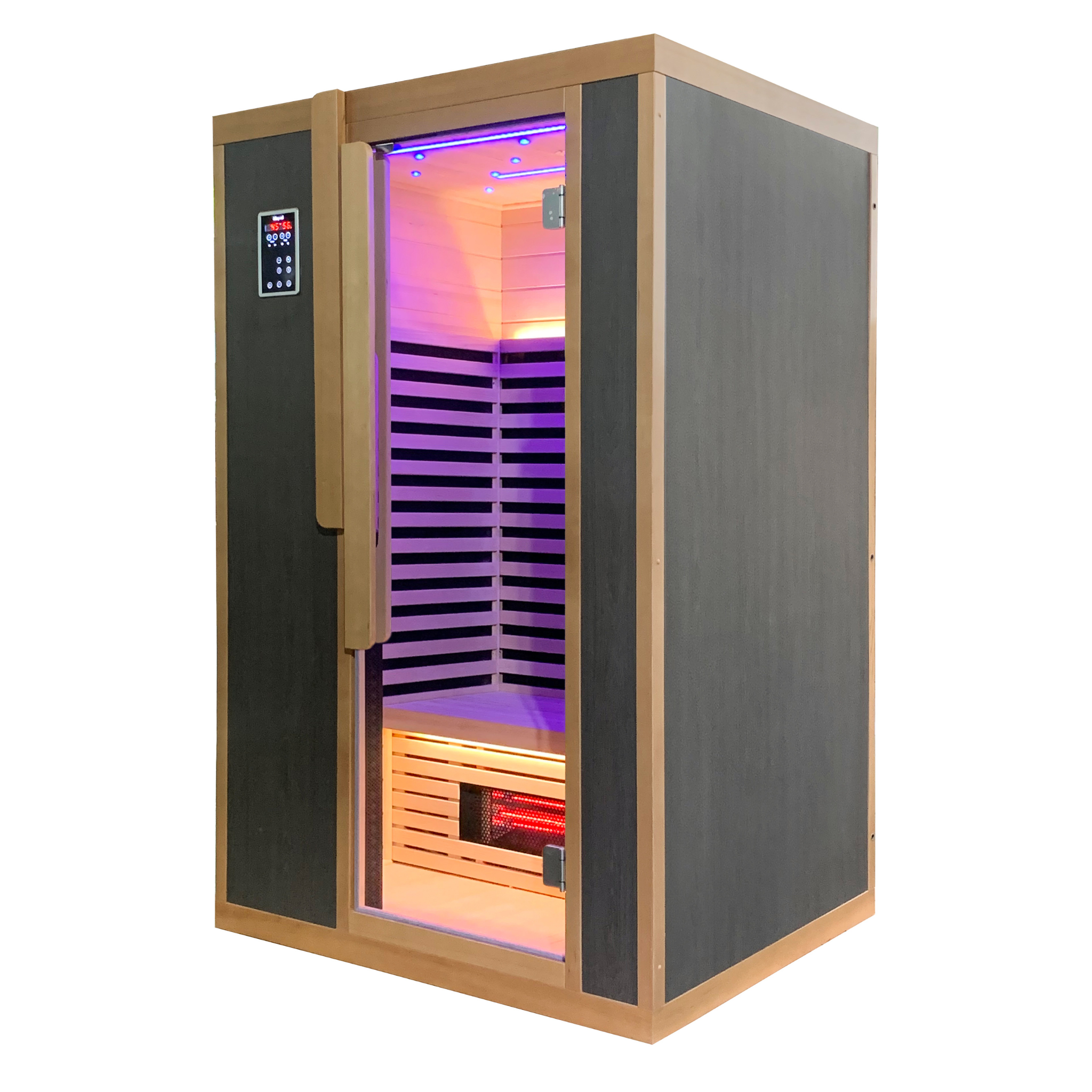 Blisspod Bergen Deluxe Sauna Series – 2 Person Full Spectrum Infrared Sauna with Red Light Therapy