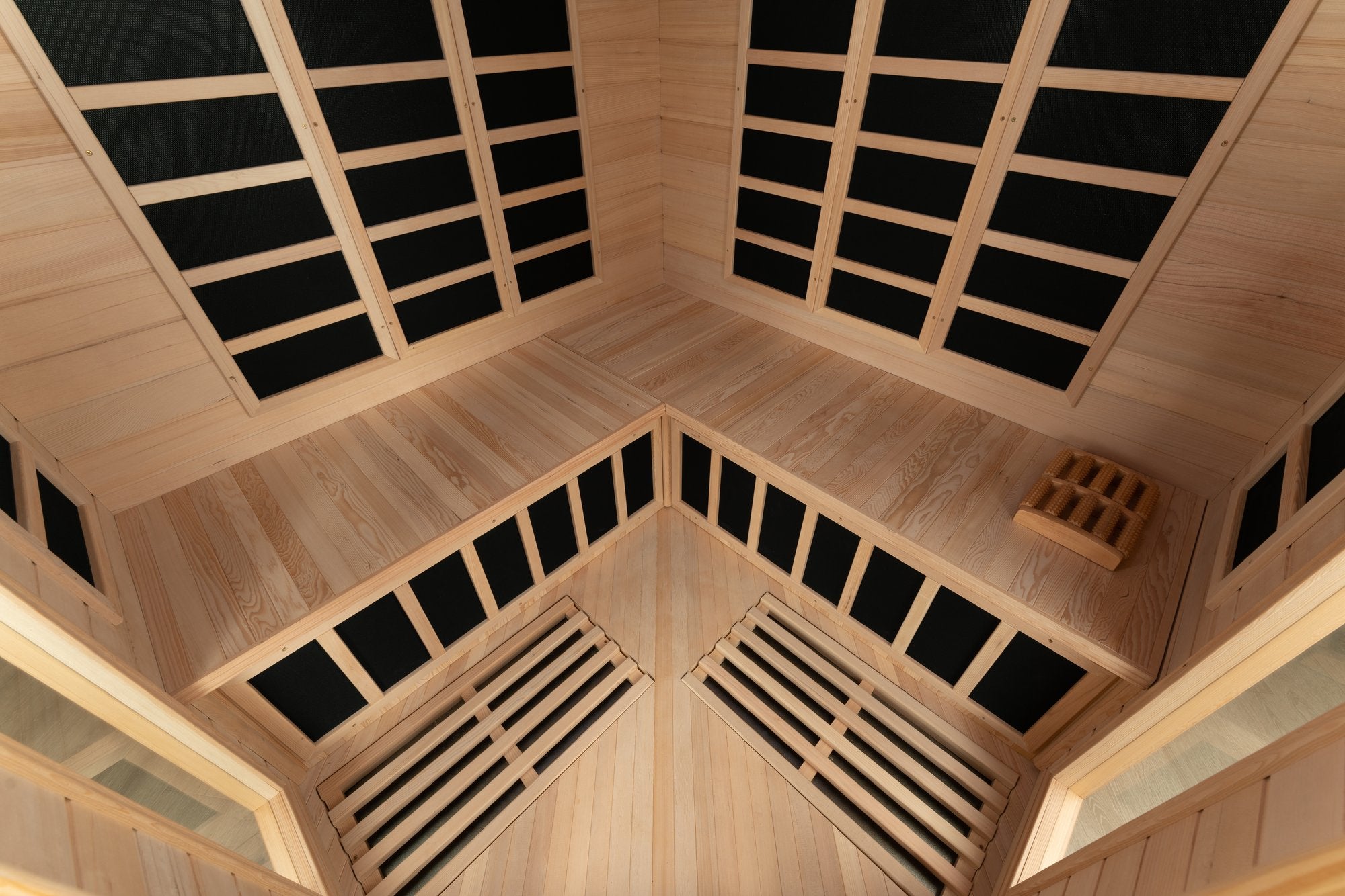 Blisspod Vienna Series 4–5 Person Far Infrared Sauna | Luxury Corner Home Spa | Canadian Hemlock | Ultra Low EMF w/ 12 Heaters