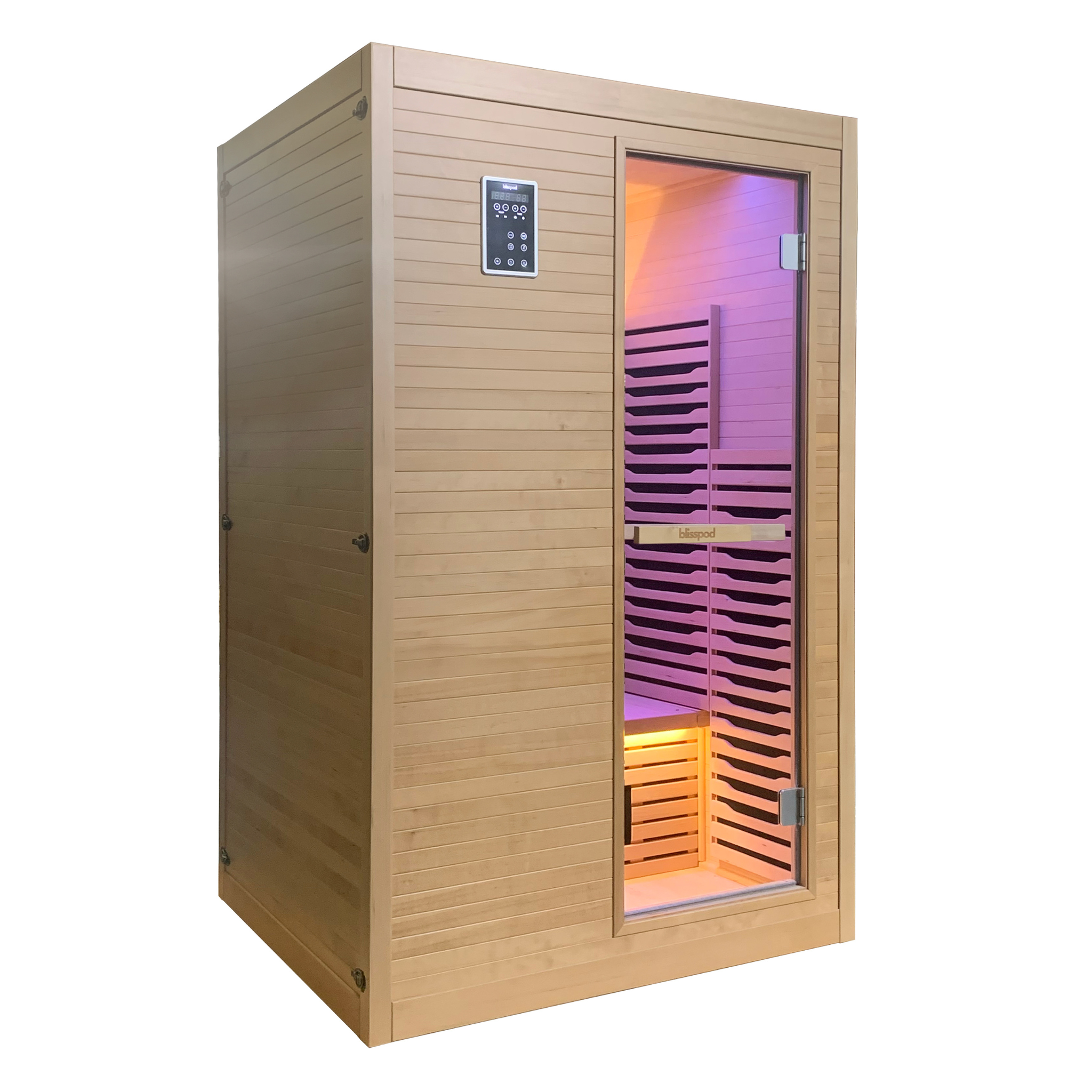 Blisspod Helsinki Deluxe Sauna Series – 2 Person Full Spectrum Infrared Sauna with Red Light Therapy