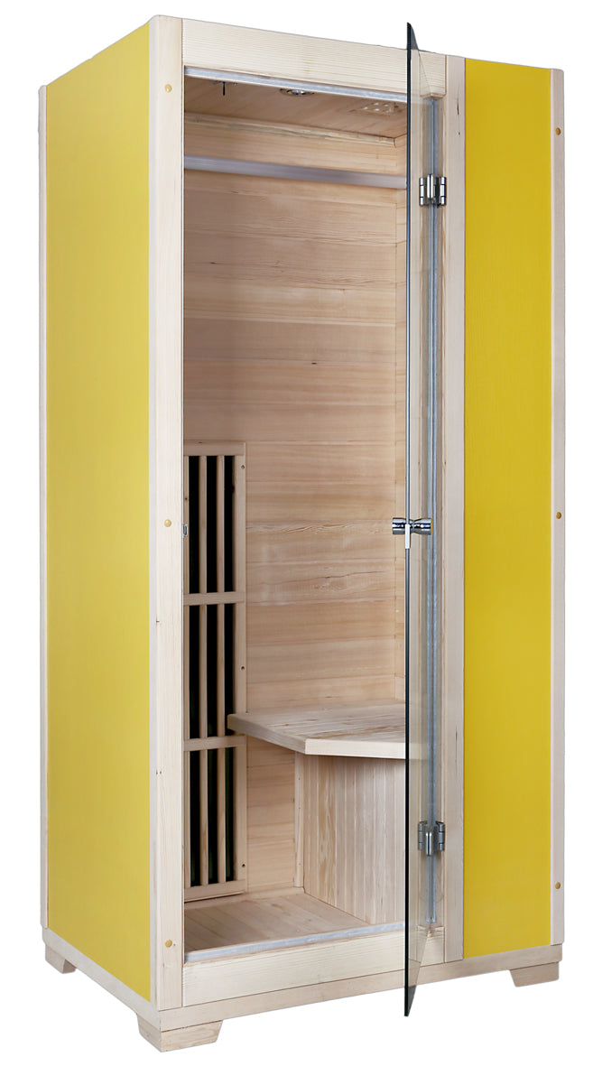 Blisspod Vienna Series 1-Person Far Infrared Sauna | Compact Canadian Hemlock Indoor Sauna