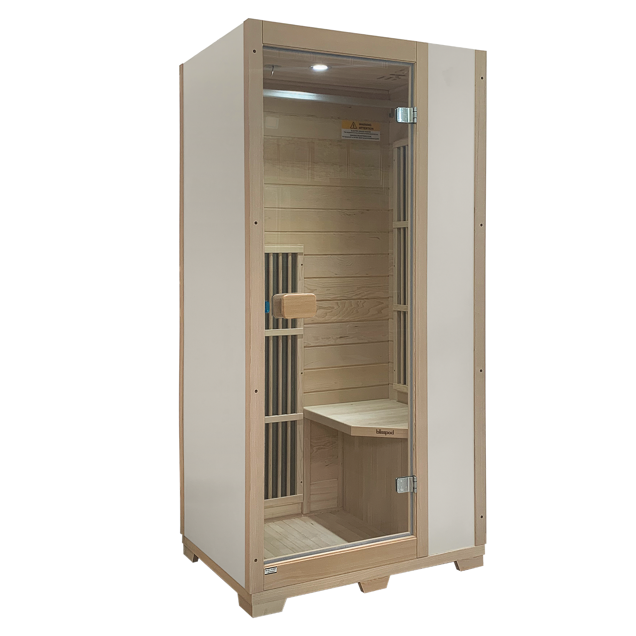 Blisspod Vienna Series 1-Person Far Infrared Sauna | Compact Canadian Hemlock Indoor Sauna