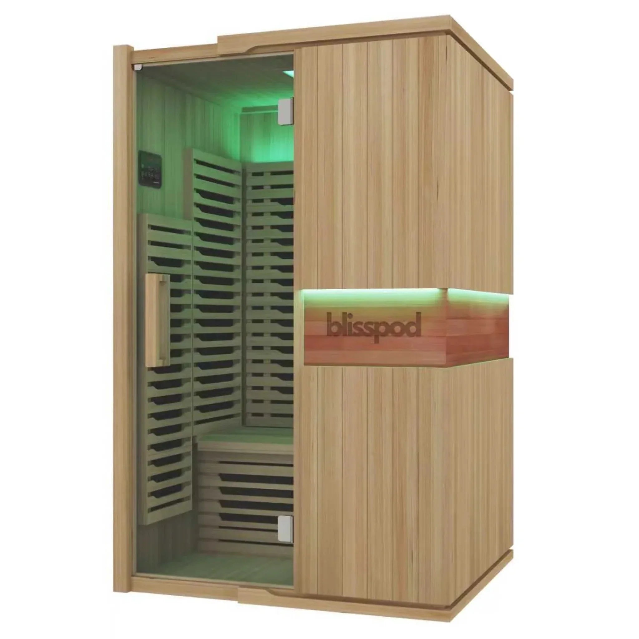 Blisspod Milano Series 2-Person Full Spectrum Sauna | Canadian Hemlock | Ultra Low EMF