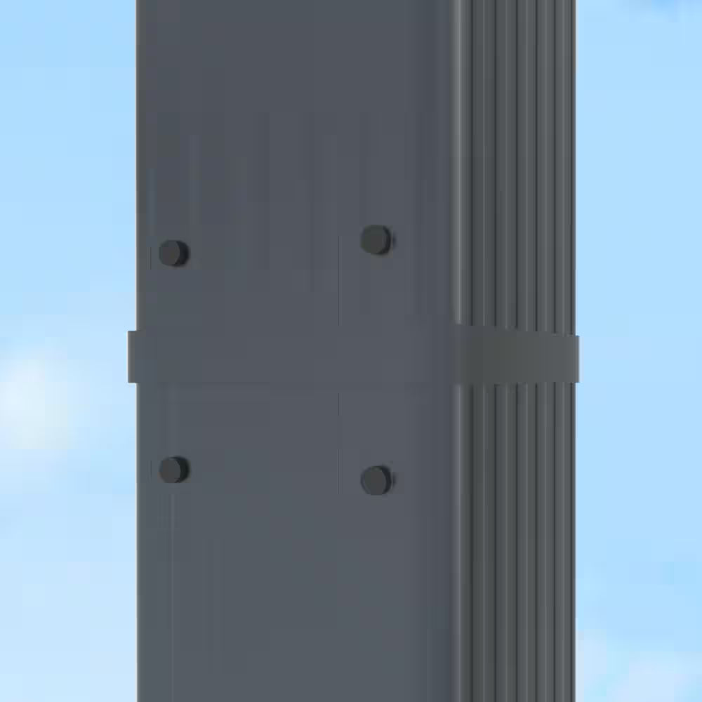 16 Ft. W X 12 Ft. D Aluminum Pergola Outdoor with Dark Gray Retractable Canopy