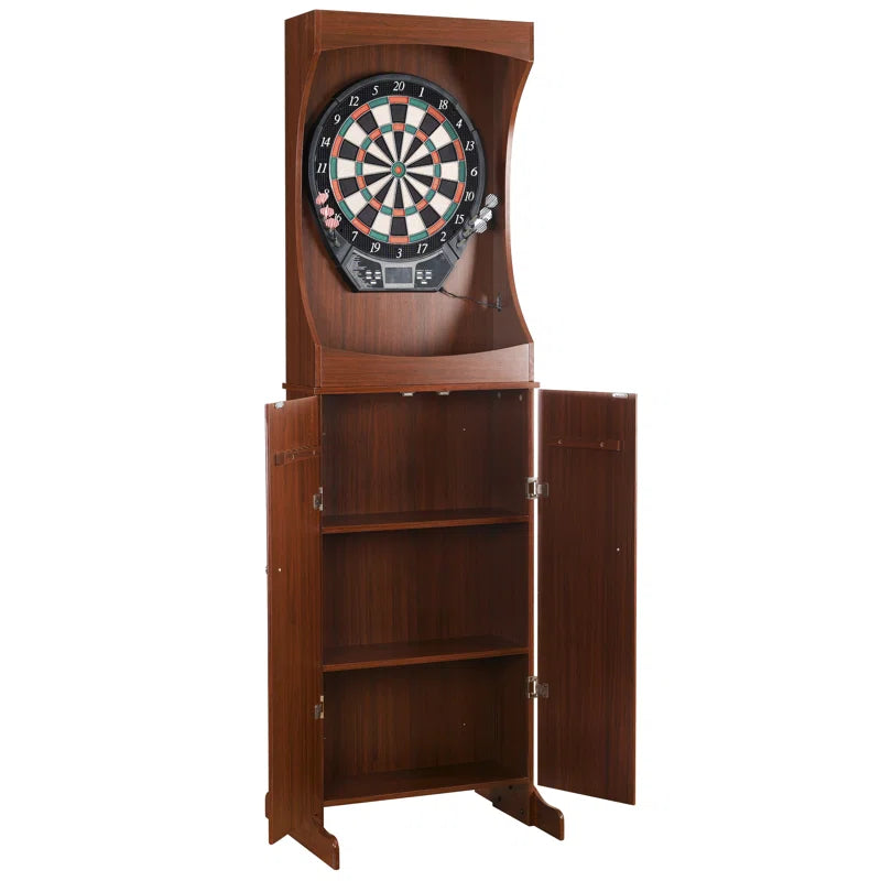 Electronic Dartboard and Cabinet Set with Darts