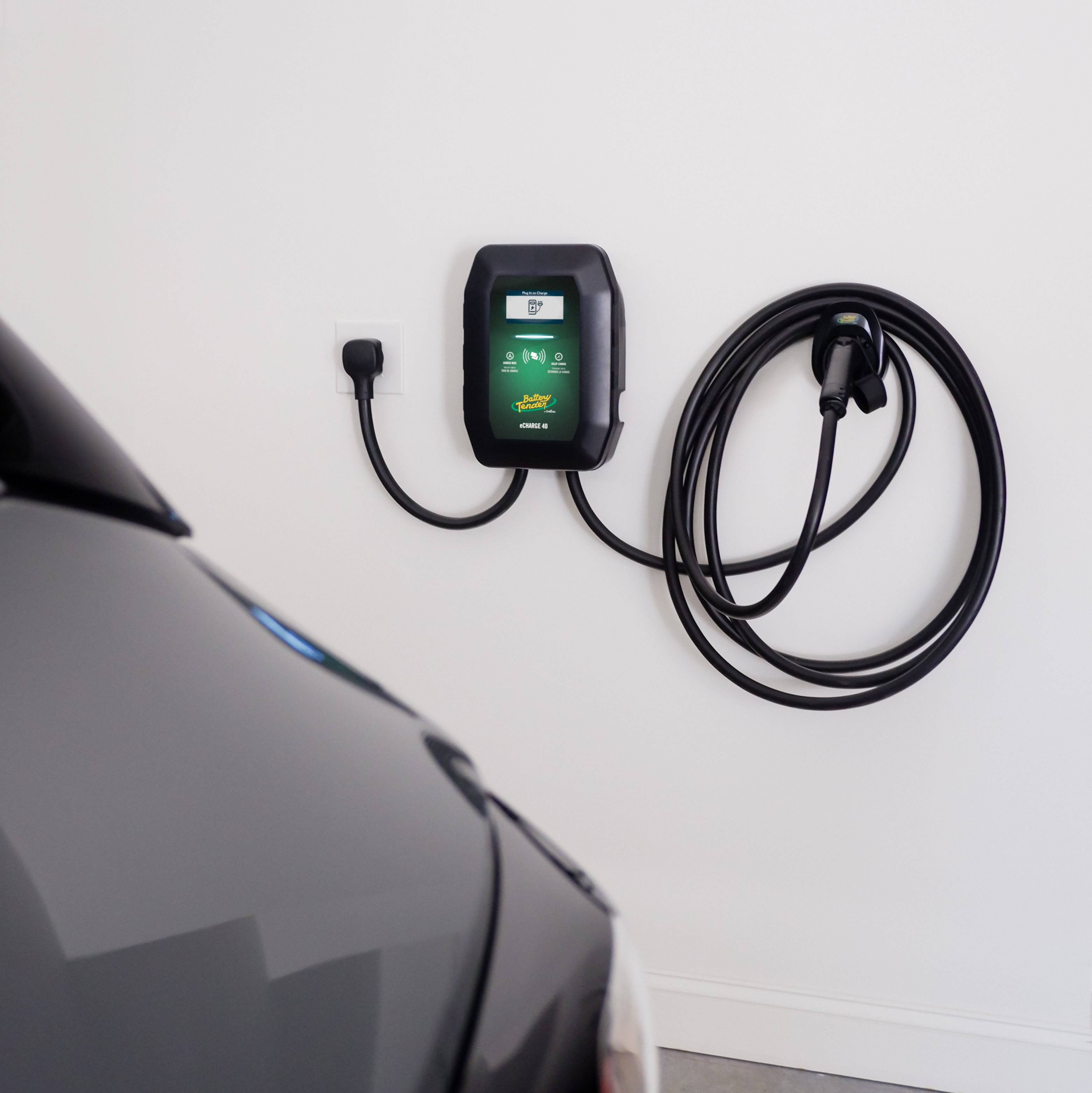 eCharge 40 Level 2 EV Charger – 40A Smart Home Charging Station (240V, J1772, NEMA 14-50) - Mountable Indoor Outdoor