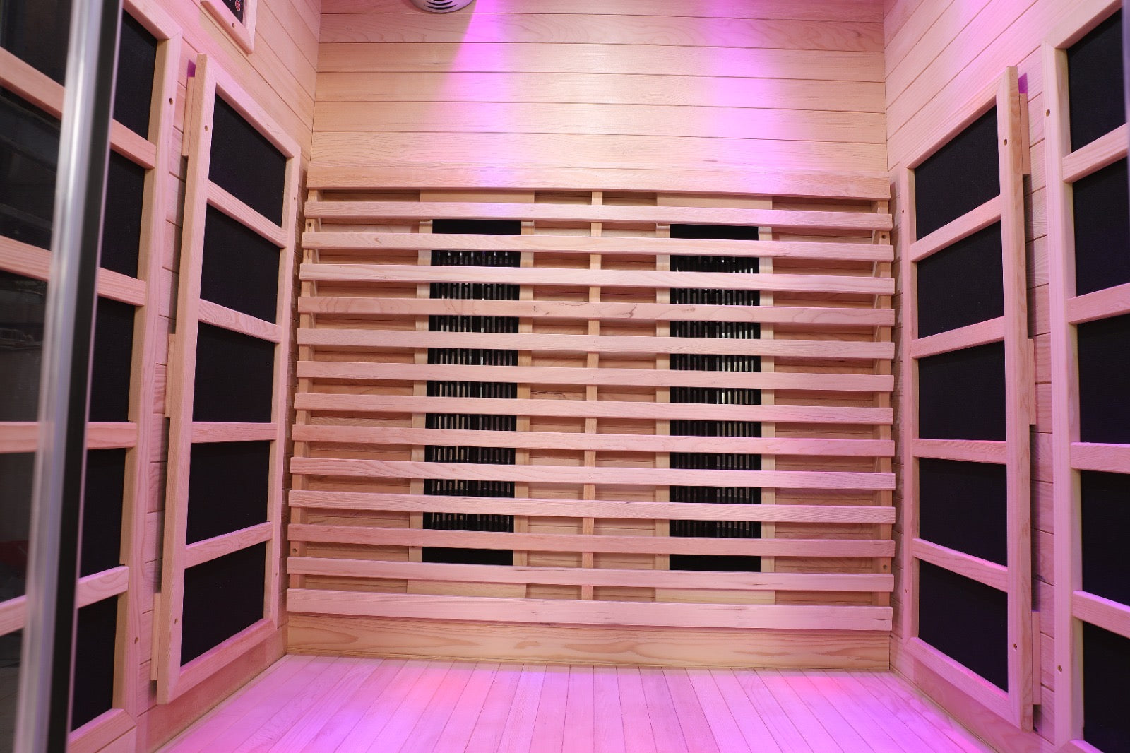 Blisspod Venetian Series 2-Person Full Spectrum Infrared Sauna – Premium Indoor Sauna with 10 Heaters | Premium Canadian Hemlock | Chromotherapy & Reflexology