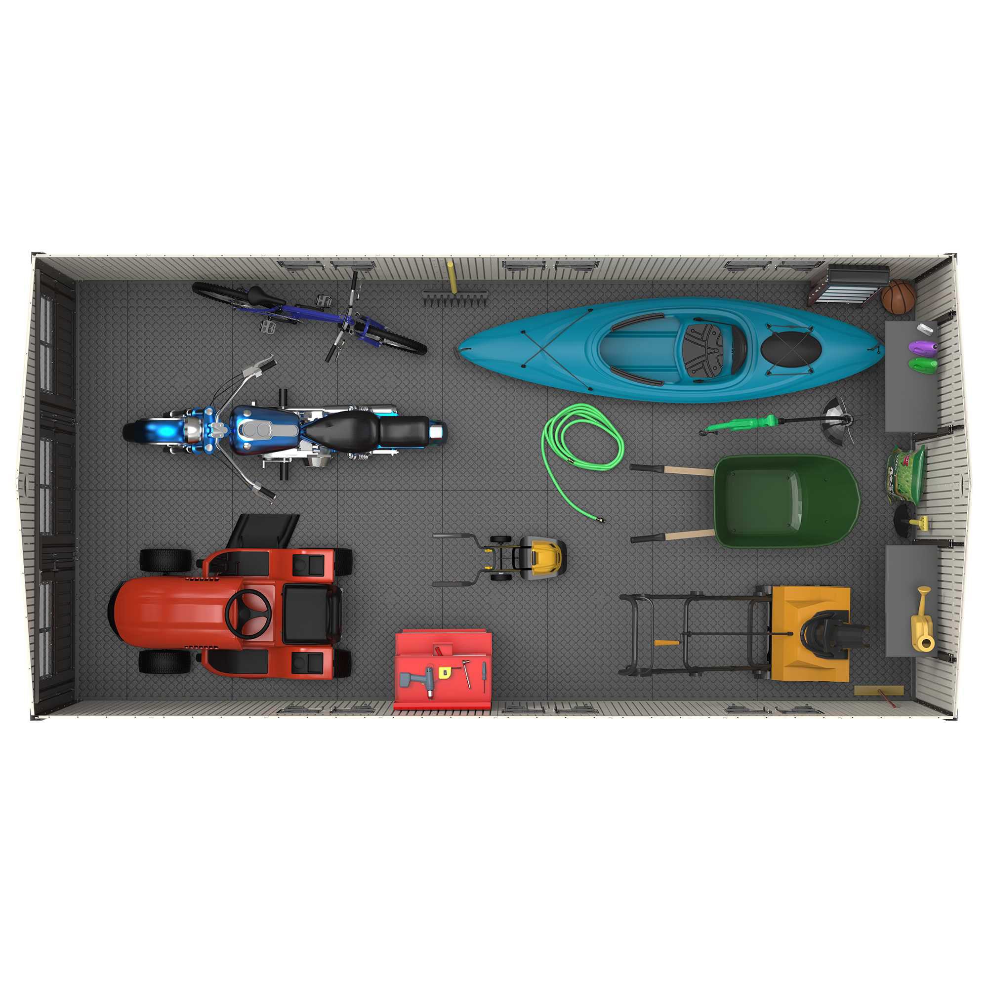 Resin Trifold Outdoor Storage Shed