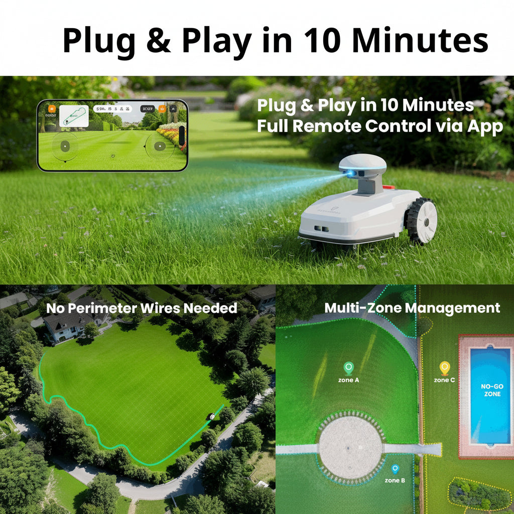 FJD FR4000 Smart Wireless Robotic Lawn Mower for Family