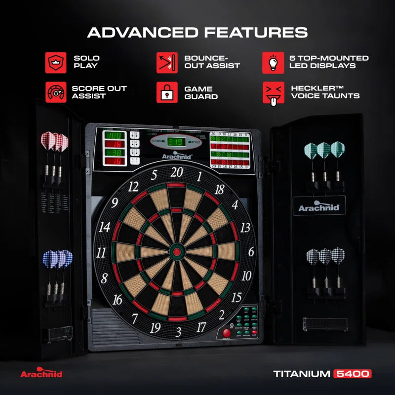 Titanium 5400 Electronic Dartboard and Cabinet