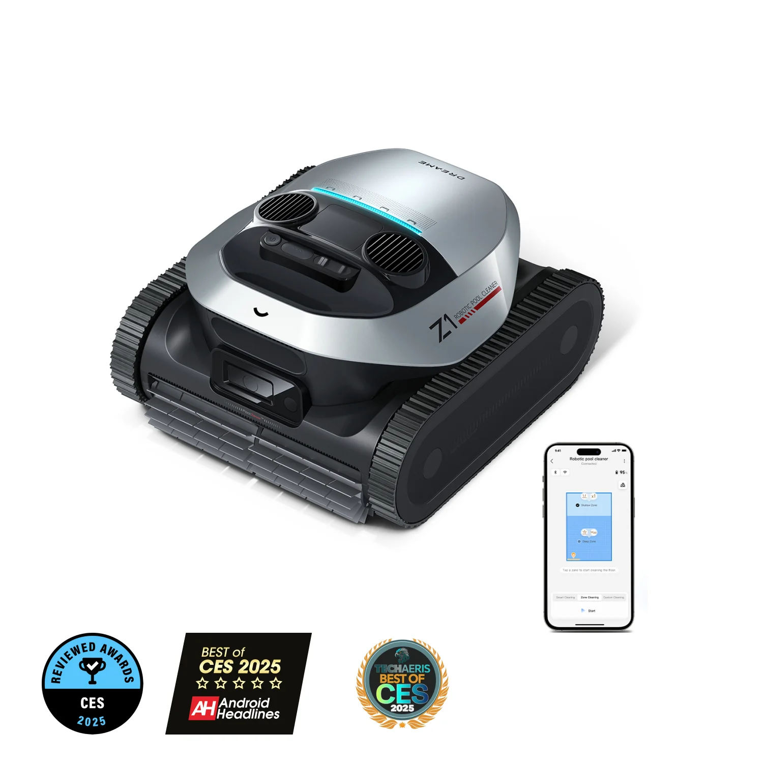 Dreame Z1 Robotic Pool Cleaner – Smart Pool Vacuum with 8000 GPH Suction & PoolSense™ Technology