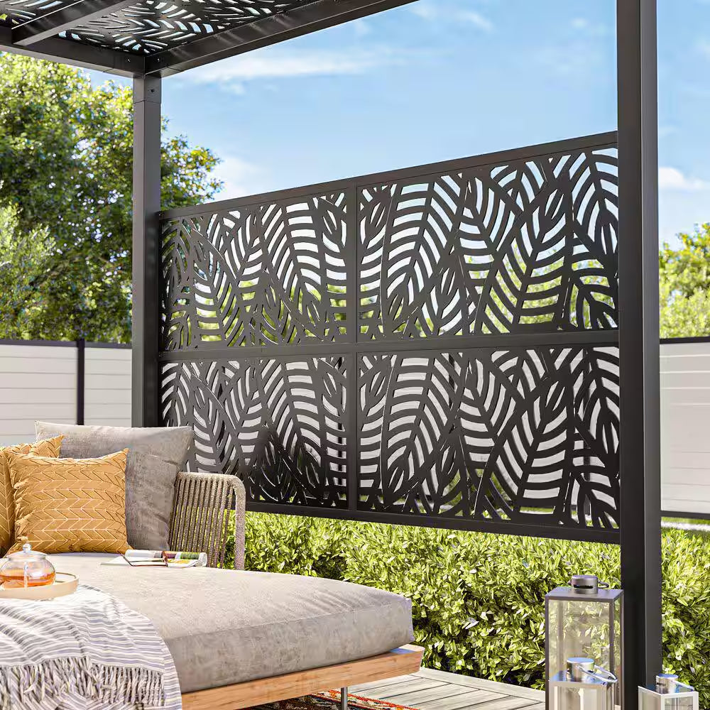 Matte Black Pergola Side Wall