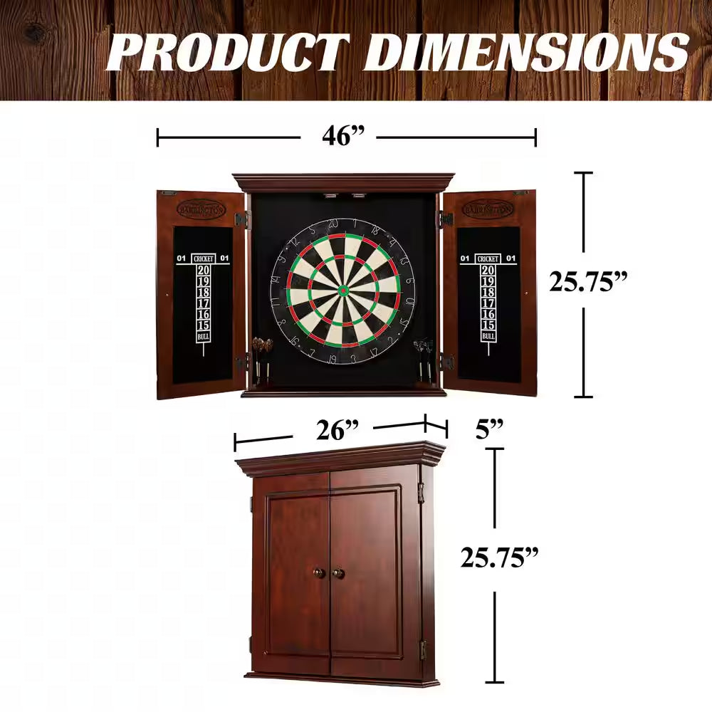 Chatham Bristle Dart Board and Cabinet Set