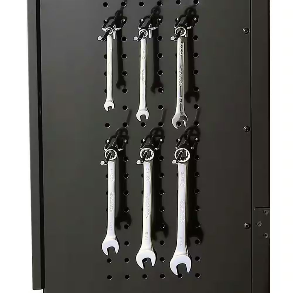 6-Piece Regular Duty Welded Steel Garage Storage System in Black (109 In. W X 75 In. H X 19.6 In. D)