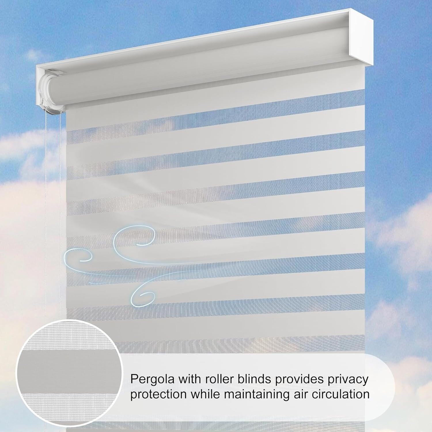 Louvered Pergola Modern White Pergola with Adjustable Roof for Deck Backyard Garden