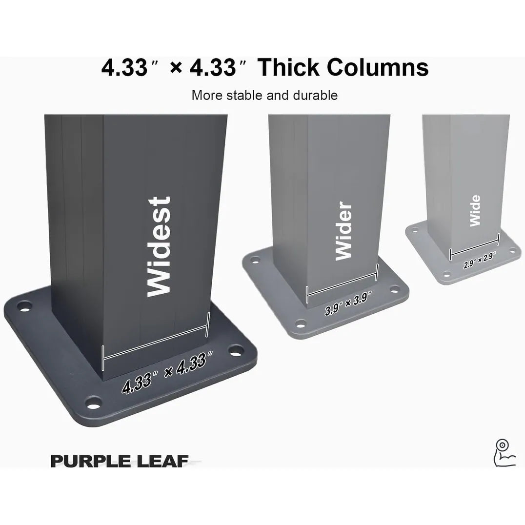 Gray Louvered Pergola Outdoor Aluminum Pergola with Adjustable Roof for Patio Gray Hardtop Gazebo