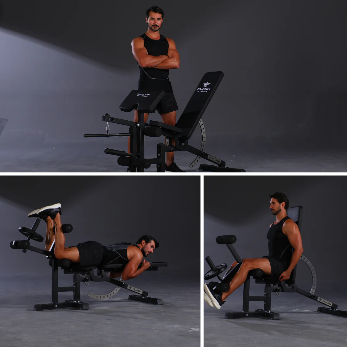 Flash F30 All-In-One Trainer Smith Machine Combo Package – Complete Home Gym with Bench & Dual Weight Stacks