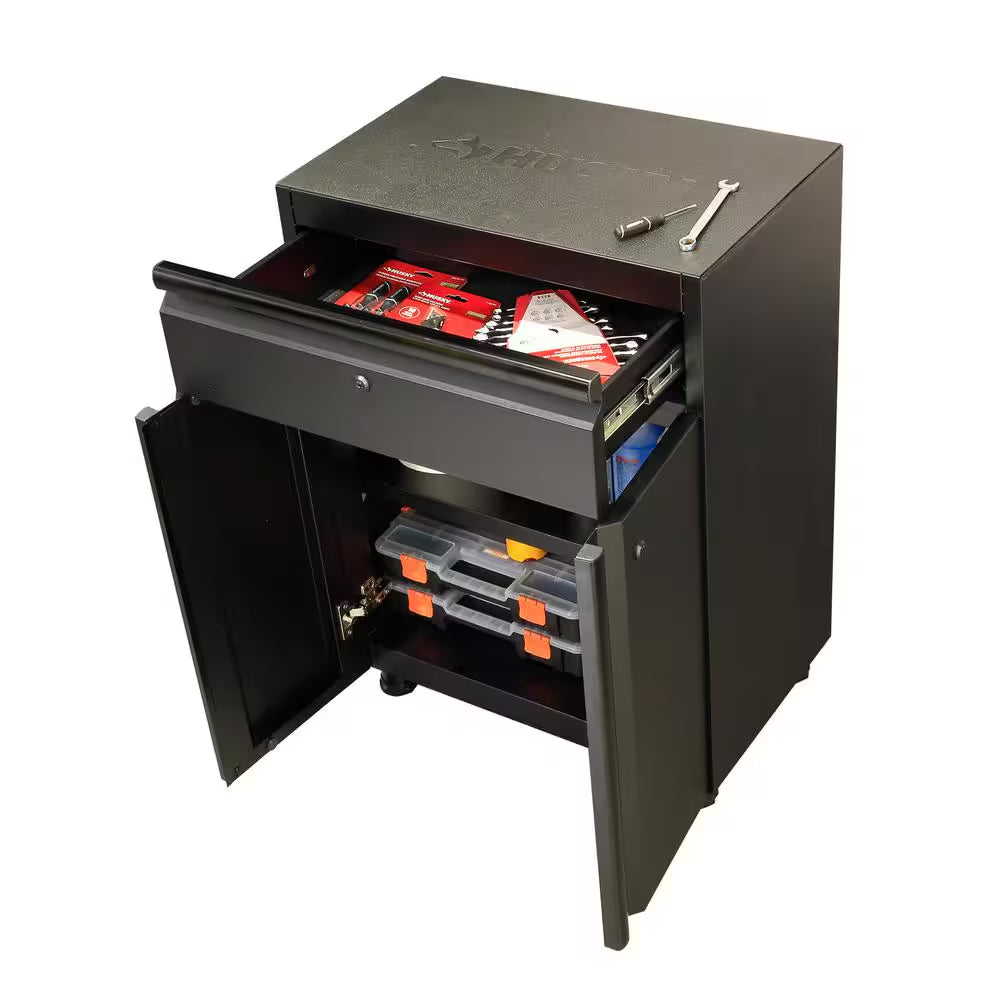 10-Piece Regular Duty Welded Steel Garage Storage System in Black (163.5 In. W X 75 In. H X 19.6 In. D)