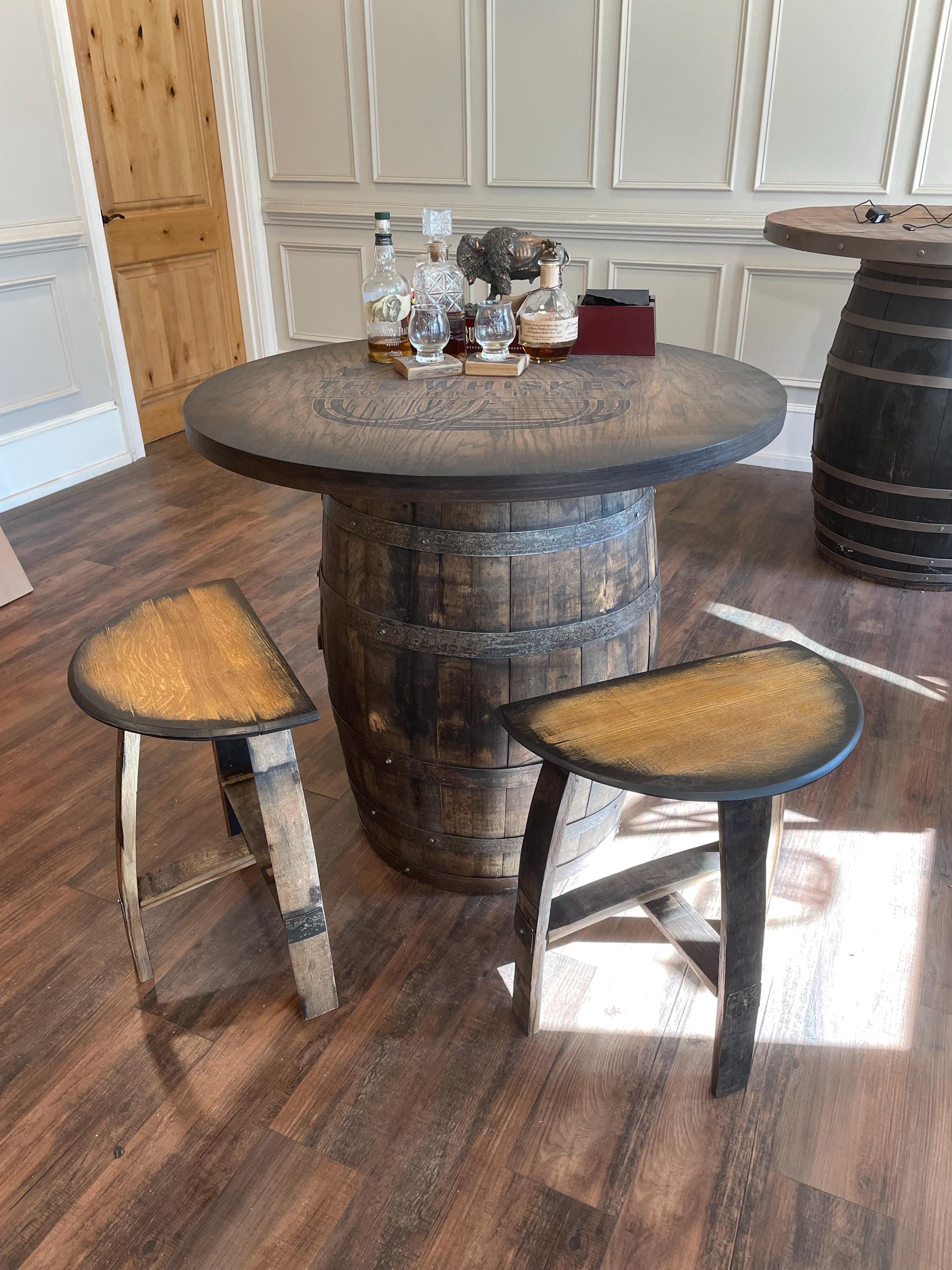 Bourbon Barrel Stool - Custom finishes available.
