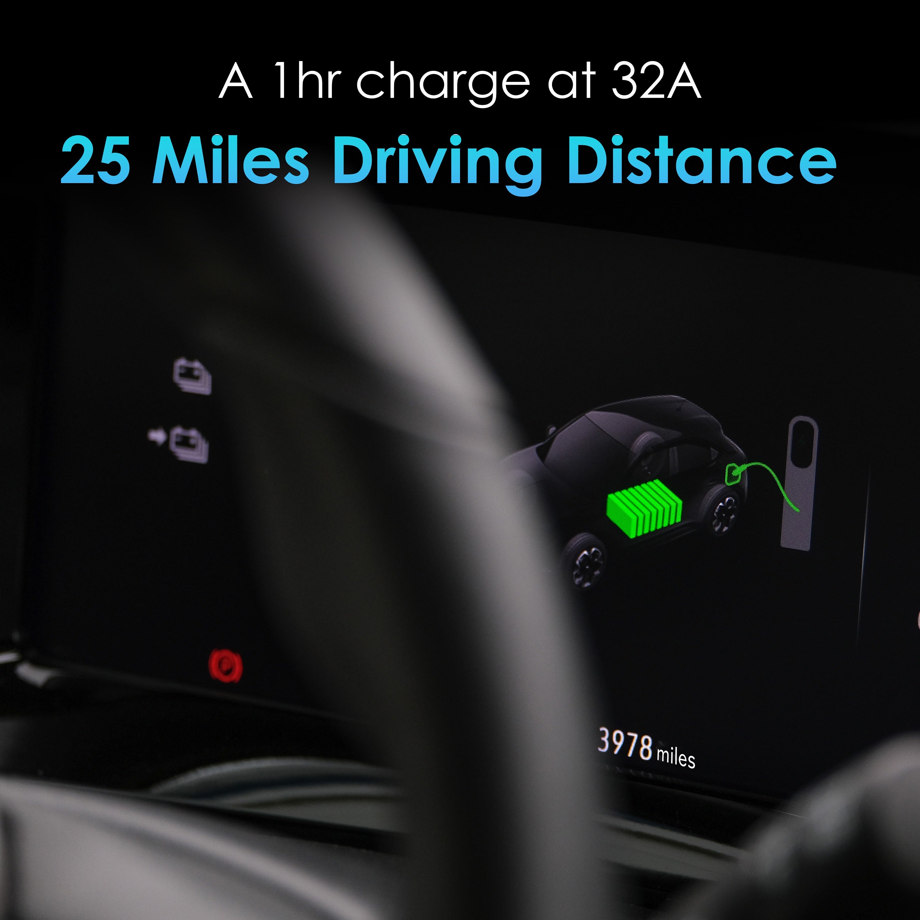 Portable Level 2 EV Charger – 32A J1772 Charging Station with NEMA 14-50 Plug & LED Display