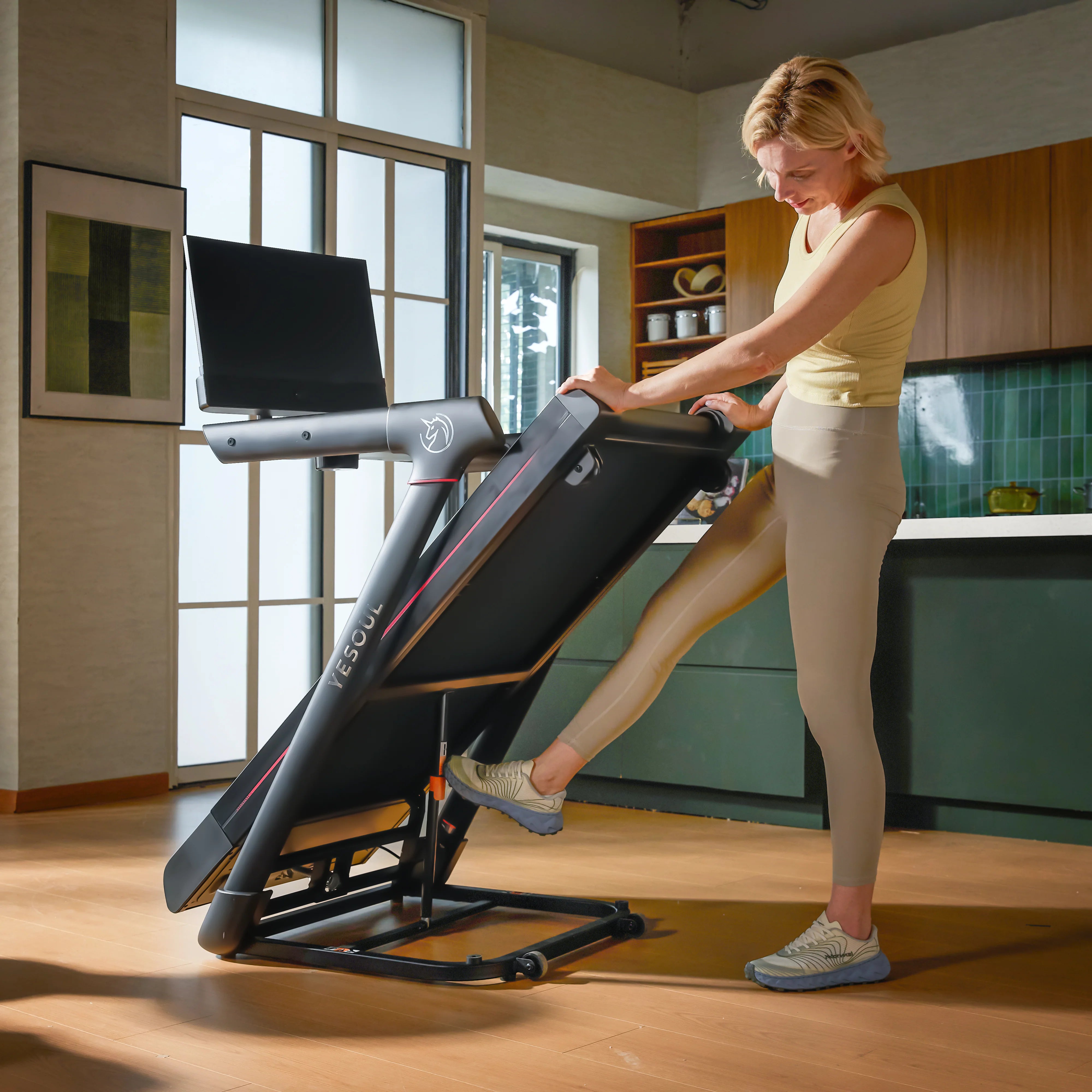 Yesoul T3S Plus Smart Treadmill – 21.5" FHD Screen, 10% Auto Incline & Quiet Brushless Motor