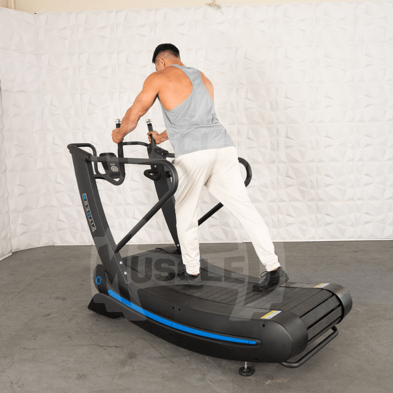 Muscle D Fitness PowerCurve Treadmill – Self-Powered Curved Treadmill with Adjustable Resistance
