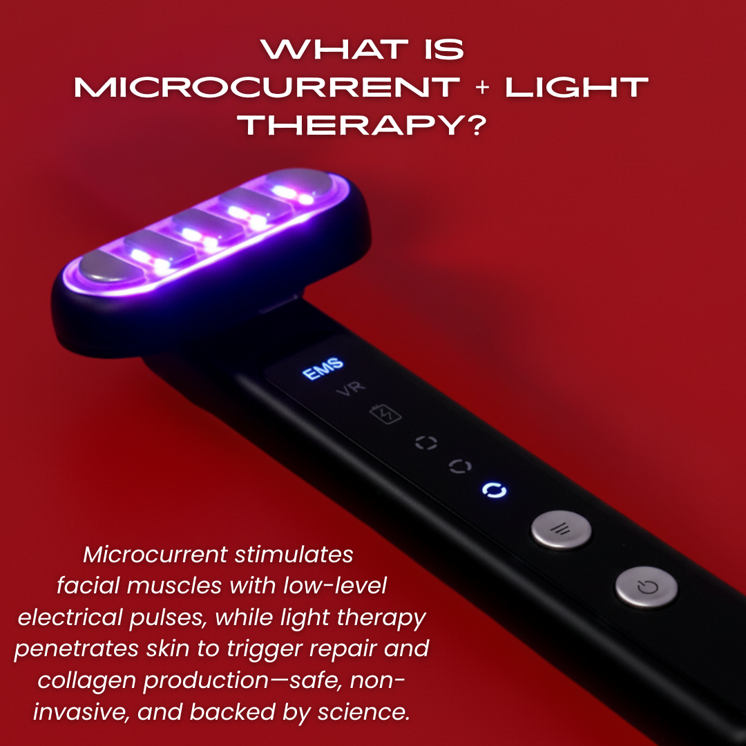 TheraSculpt Facial Sculpting Device – Red Light, EMS & Lymphatic Therapy Tool for Skin Tightening & Glow