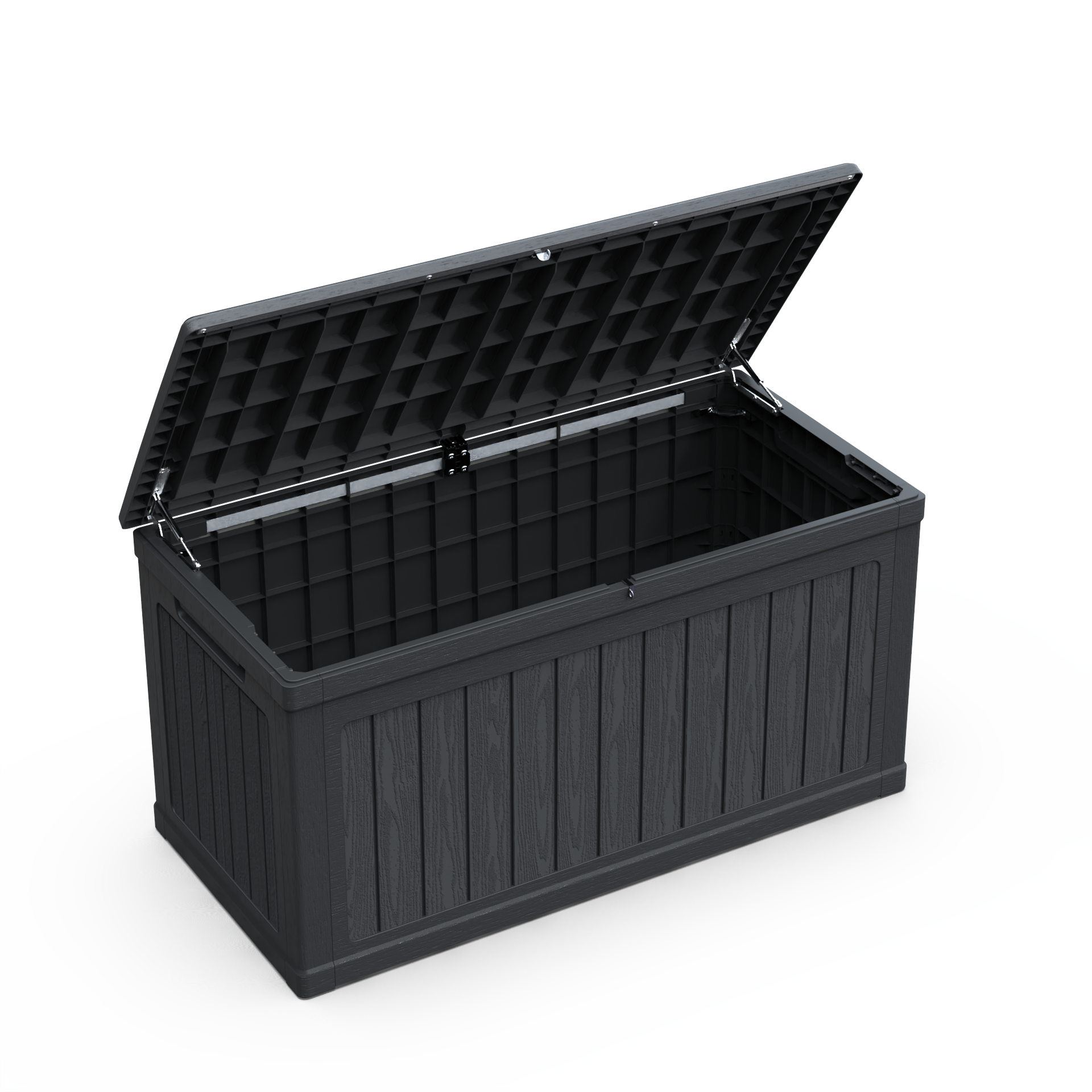 Large Outdoor Storage Deck Box – Waterproof Resin Patio Storage Box with Lockable Lid - 230 Gallon