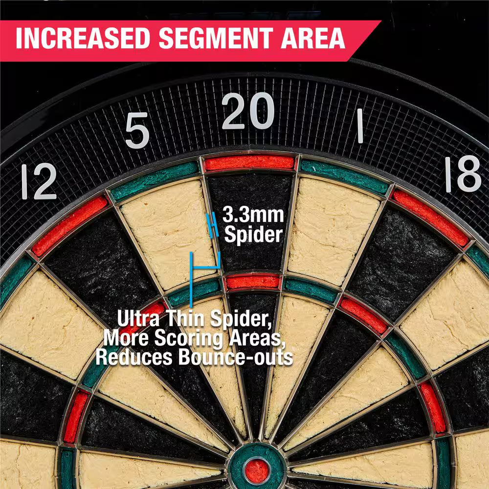 Bristlesmart Dartboard with Cabinet - Accepts Steel Tip Darts with Electronic Scoring and 294 Games