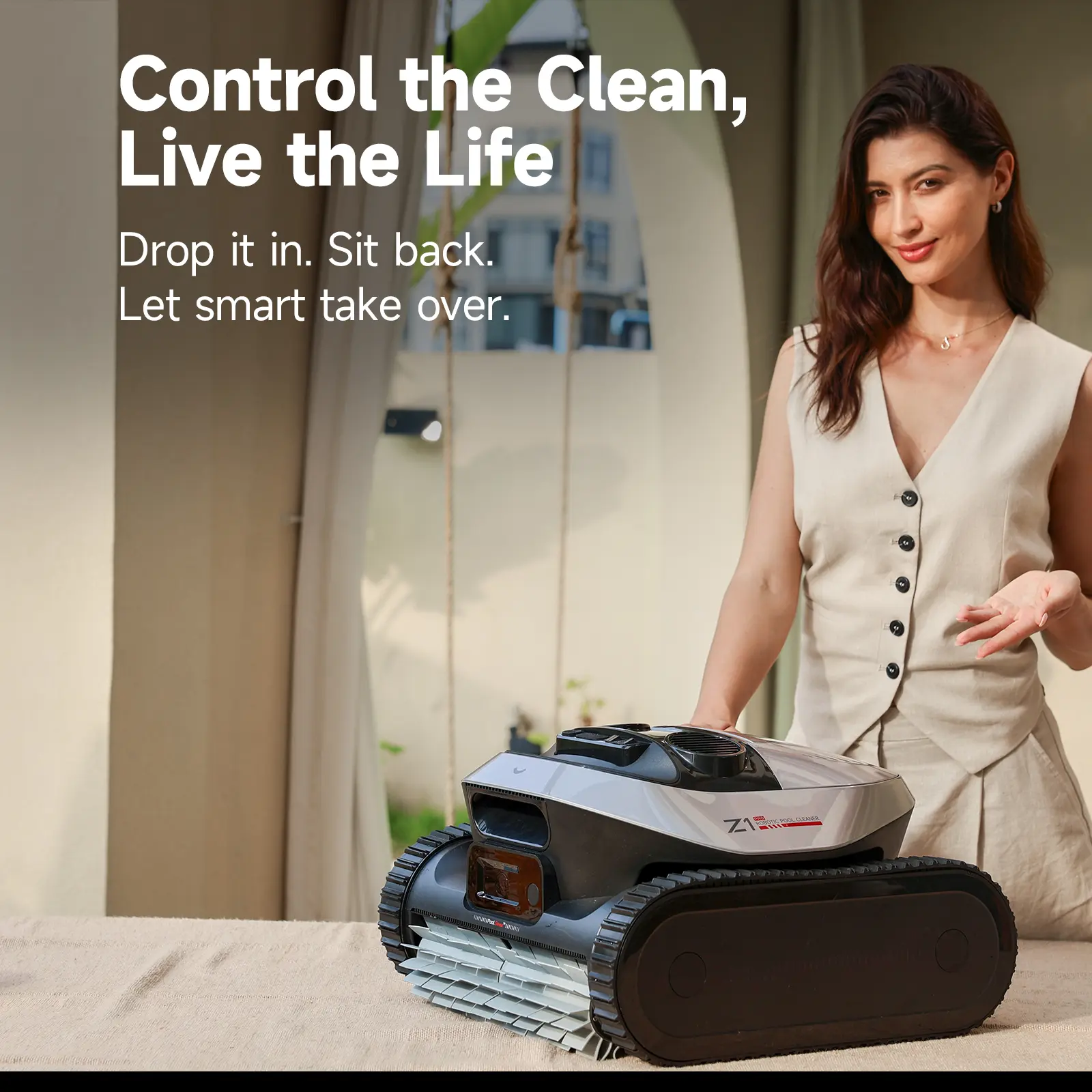 Dreame Z1 Robotic Pool Cleaner – Smart Pool Vacuum with 8000 GPH Suction & PoolSense™ Technology