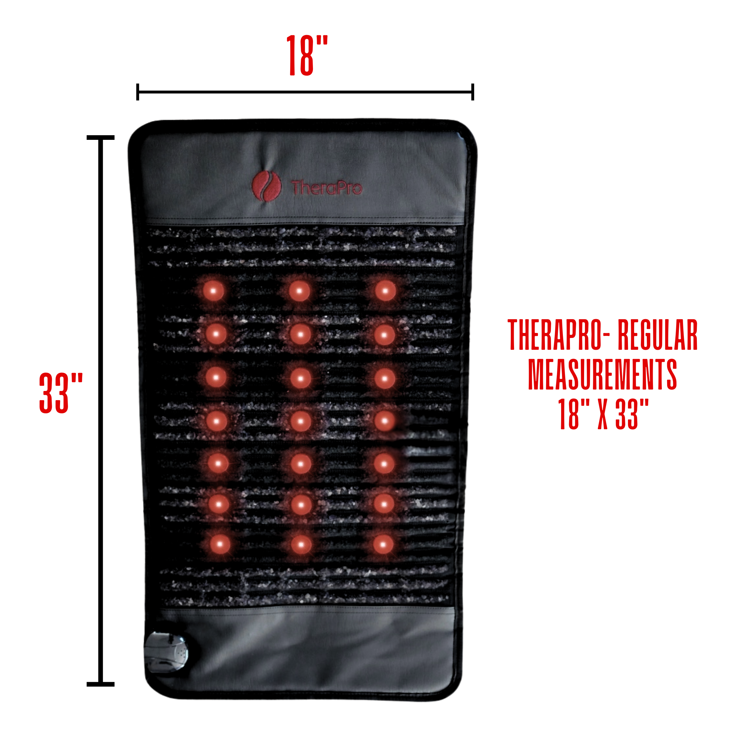 TheraPro PEMF Therapy Pad (Regular) | Multi-Therapy Recovery System with Infrared Heat & Red Light Technology