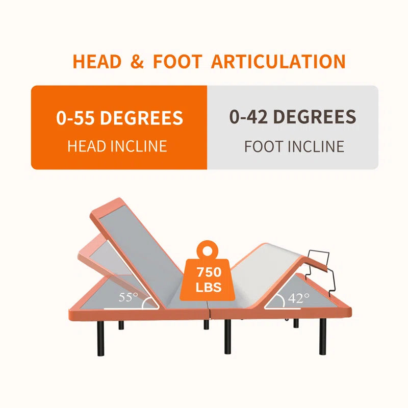 3000 Massaging Adjustable Bed with Wireless Remote