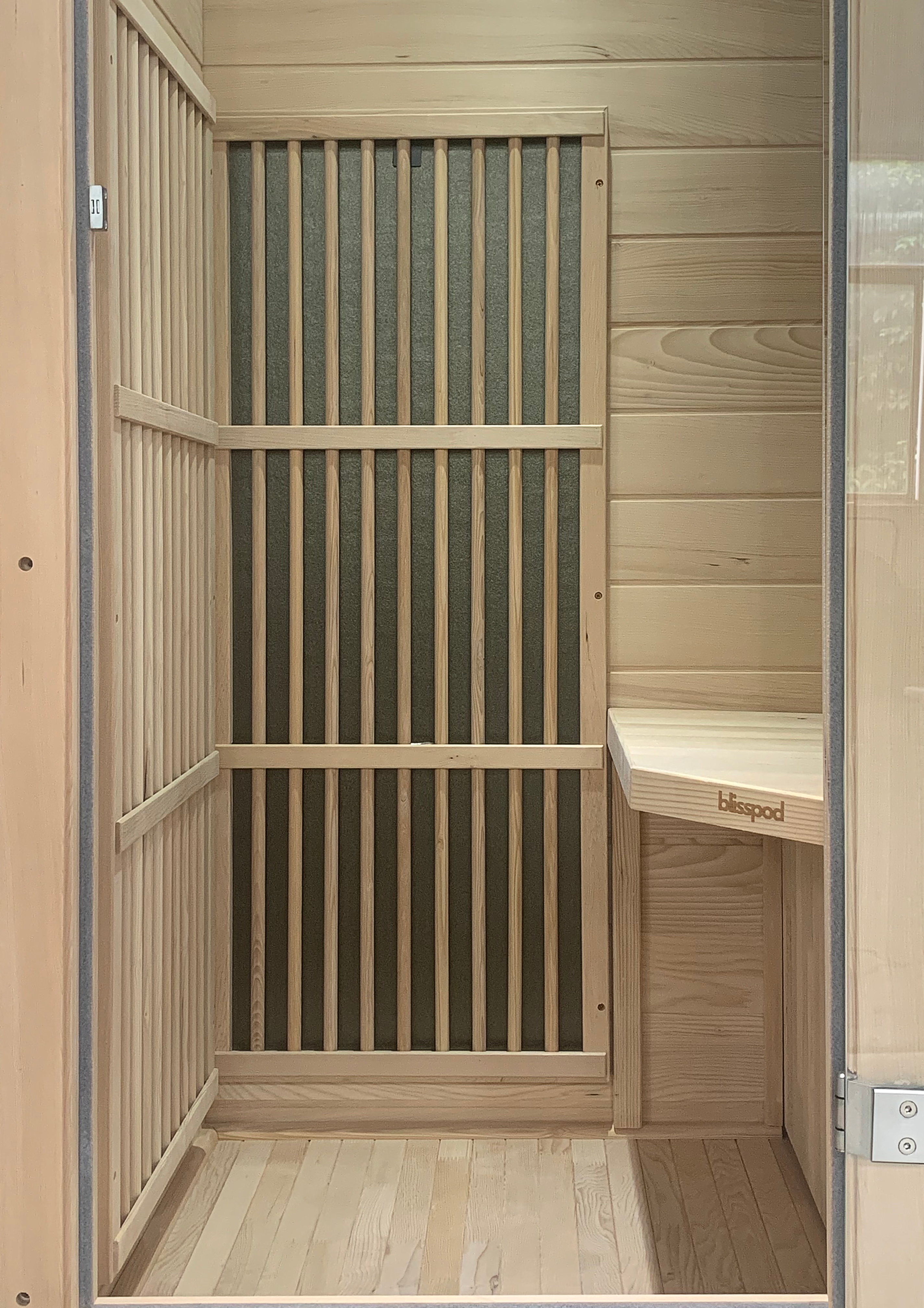 Blisspod Vienna Series 1-Person Far Infrared Sauna | Compact Canadian Hemlock Indoor Sauna